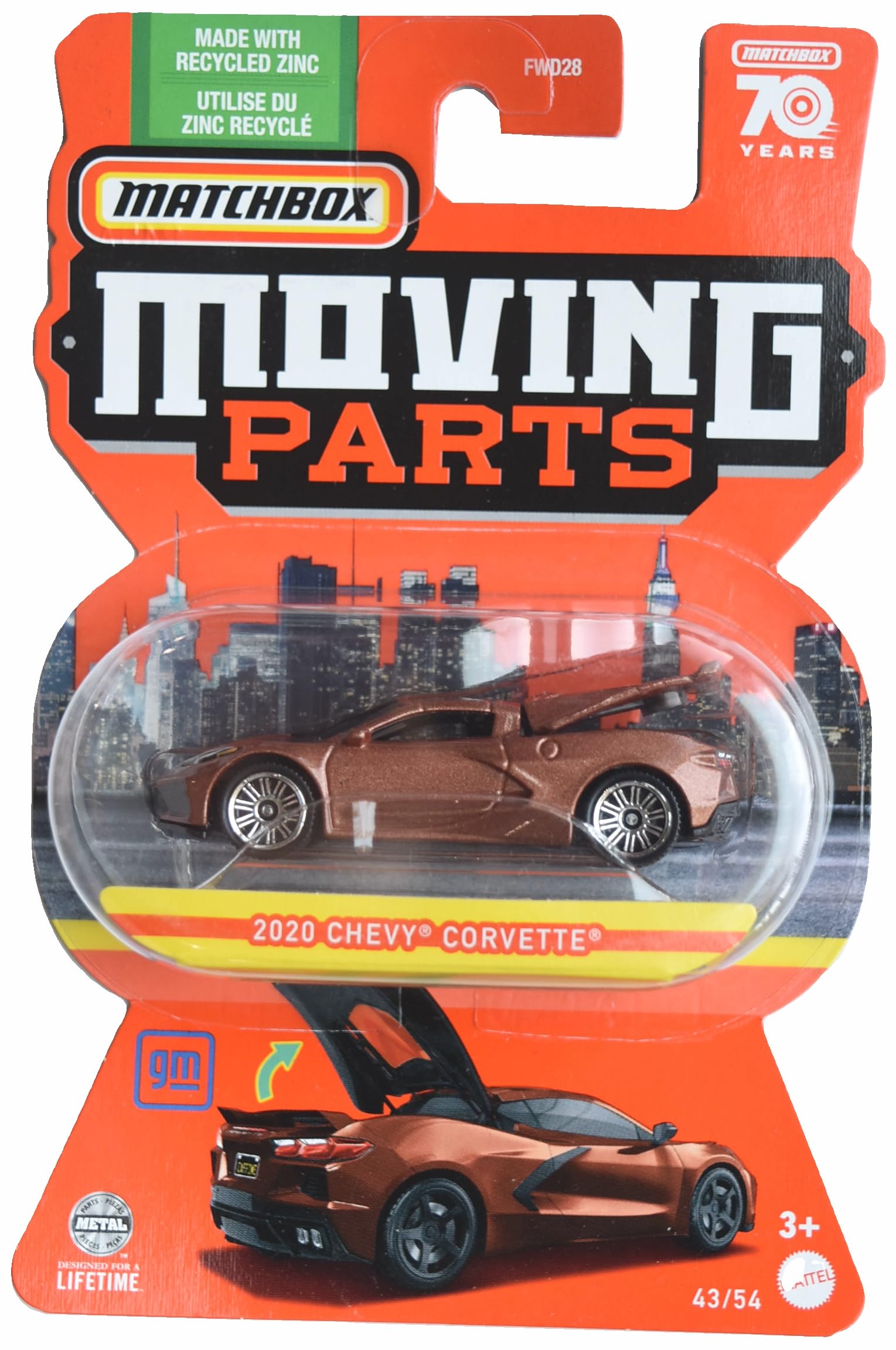 Amazon.com: Matchbox 2020 Chevy Corvette, Moving Parts 43/54